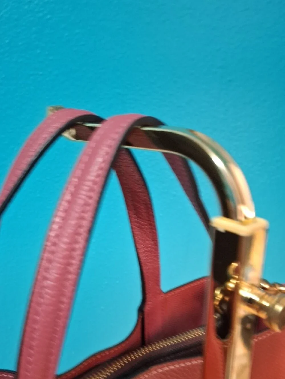 Coach Willow Leather Tote in Wine/berry with Gold Hardware Includes Dust Bag